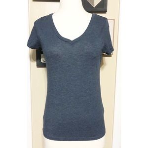 Heather Blue V-Neck Tee